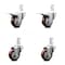 Service Caster 3 Inch Maroon Poly Swivel 3/4 Inch Square Stem Caster Total Lock Brakes, 2PK SCC-SQTTL20S314-PPUB-MRN-34-2-S-2 - alternate 1